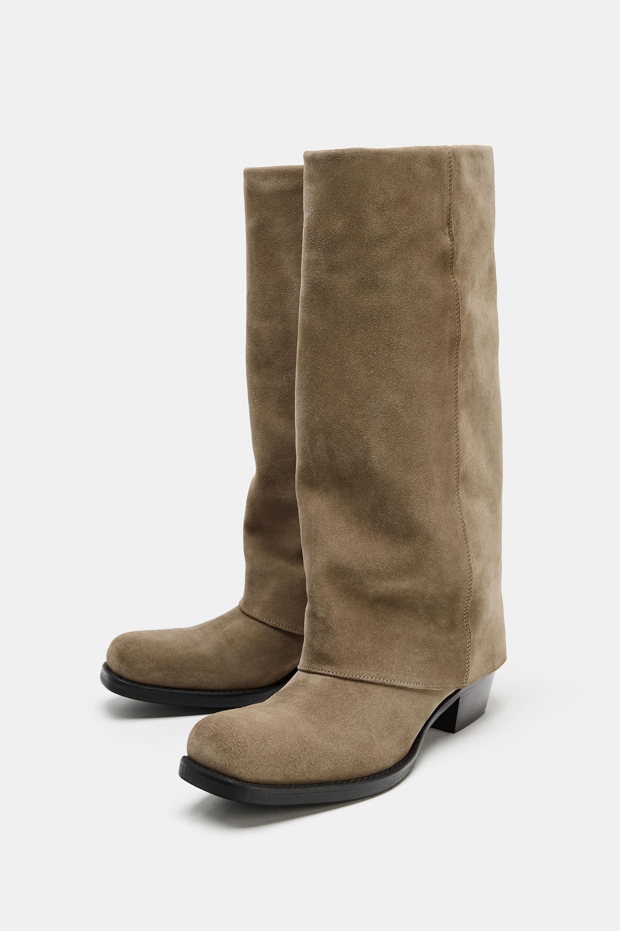 SPLIT LEATHER BOOTS